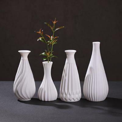 China Home Decor Sale Floreros Decoracion Compote Terracotta Vase Nordic Warm White Minimalist Vases Gift Ceramic Minimalist Home Decor for sale