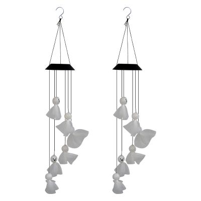 China Art Decor New Color Changing Christmas Window Wind Chimes Hanging Lights Yard Garden Decoration for sale