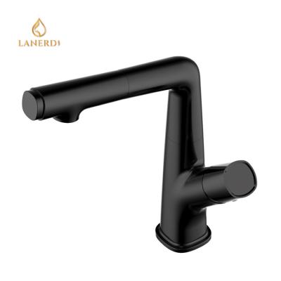 China Metered Faucets Black To Pull Out Brass Basin Faucet for sale