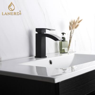 China Faucets Porcelain Sanitary Ware Waterfall Bathroom Water Faucet Metered Single Lever Mixer Taps for sale