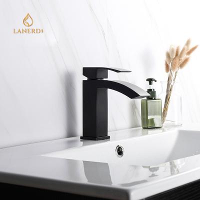 China European Style Chrome Black Plating Chrome Plating Waterfall Luxury Bathroom Brass Metered Basin Sink Faucet Taps Faucet Mixer Taps for sale