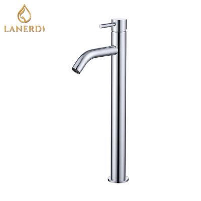 China Brass Metered Tall Faucets Lanerdi Chrome Body Basin Faucet for sale