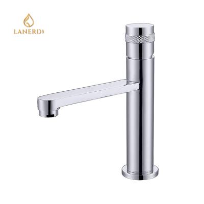 China Metered Faucets B573 16 01 1 Lanerdi Rotary Switch Chrome Brass Basin Faucet for sale