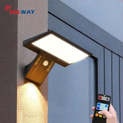 China Solar Powered Garden Solway 3w 5w 8w 10w Sensor Led Waterproof Outdoor Solar Interaction Pir Wall Mounted Lamp Wall Decor Garden Light for sale