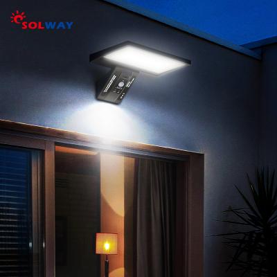 China Solway Solar Wall Light Blue Whale Solar Led Wall Light Version 3W 5W 10W IP65 Rating Solar Collector Residential Non-Remote Solar Wall Light for sale