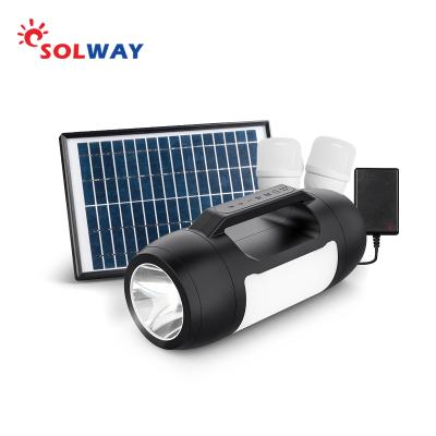 China Solway Power System Kit With Led Bulb And Energy Radio Home Solar Mini Solar Power Lighting System Home Camping Kits for sale