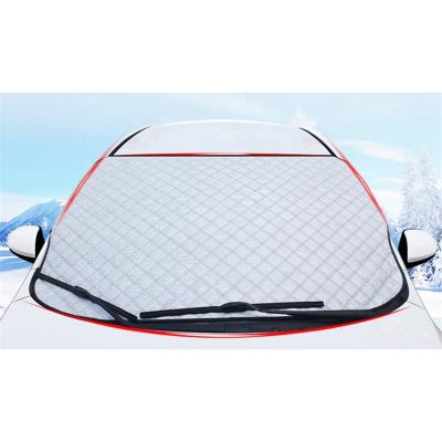 China Brief & Car Window Sunshade Windshield High Quality Single Color Waterproof Magnetic Snowproof Cover Half Cover Antifreeze Protector for sale