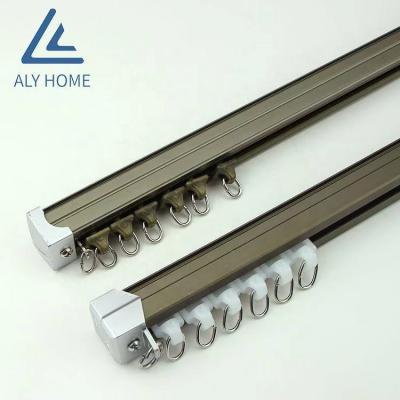 China Home Decoration Window Curtain Pipe Curtain Track Aluminum Curtain Track Curved Thin Curtain Track Aluminum Track for sale