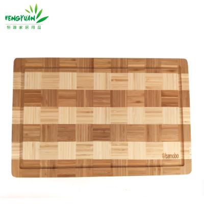 China Sustainable End Extra Large Natural Bamboo Grain Industrial Chopping Cutting Board for sale