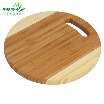 China Sustainable High Quality Round Bamboo Two Sided Cutting Board For Sushi for sale