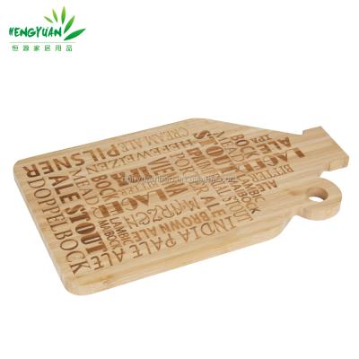 China Sustainable Organic Bamboo Kitchenware Cheese Cutting Board In Bottle Shape for sale