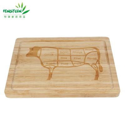 China Eco-Friendly Sustainable Bamboo Steak Cutter Function Chopper for sale