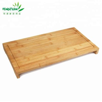 China Sustainable Kitchen Ware 2017 Bamboo Over Sink Cutting Board With Feet for sale