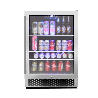 China Single-temperature Josoo Refrigeration Equipment Manufacturer Compressor Beverage Cooler Display Beverage Cooler Wine Fridge Refrigerator with ce for sale