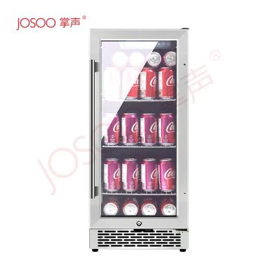 China Single-temp Josoo OEM Cellar Cooler 88L Custom Show Beverage Cooler Soft Drink Cooler Under Counter Fridge Fridge for sale