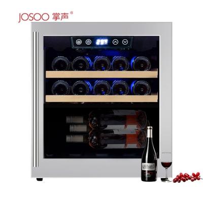 China Etl Good Quality Josoo Single Zone Wine Cooler Small Commercial Black Color Wine Fridge Desktop Cosmetic Mini Fridge for sale