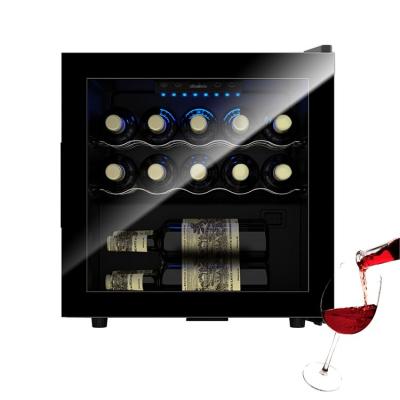 China Zs-A40 14 Bottles Josoo Small Wine Commercial Fashionable Refrigerator Cabinets Single Zone Wine Cabinet Cosmetics Fridge for sale