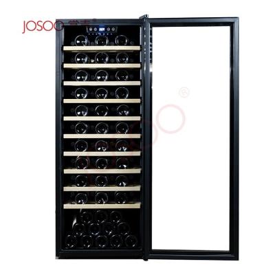 China Josoo Commercial Wine Fridge Manufacturers, Electronic Wine Cabinet, Dual Zones Compressor Wine Cooler for sale