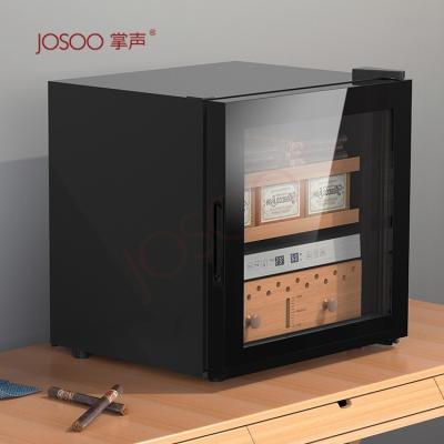 China Hotel josoo OEM ODM cigars humidor black color cedar wood cedar wine cooler cigar for sale