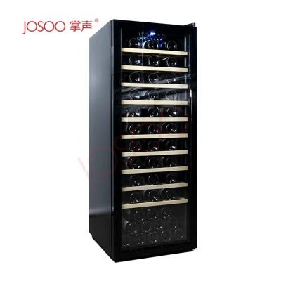 China Josoo Premium Commercial Wine Cellar 200l Door Display Stainless Steel Compressor Wine Coolers Full Glass Fridge 108 Bottles for sale