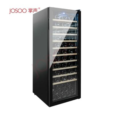 China Josoo Double Temp Refrigerator Wine Cooler Dry Aged Zone Wine Cooler Commercial Single Cabinet Dry Aging Display Double for sale