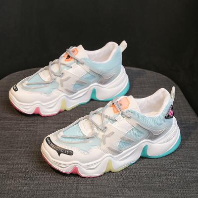 China Wholesale fashion trend platform sneakers spring and summer new rainbow bun bottom running shoes ladies for sale