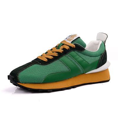 China Fashion trend female new retro style leather running shoes ice Forrest Gump to do old low top soft sneakers for sale