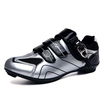 China Sports Classic Women's Road Cycle Bike Shoes Bicycle Casual Speed ​​Cycling Shoes Equip Silver Rotating Shoes With Buckle Pavement for sale