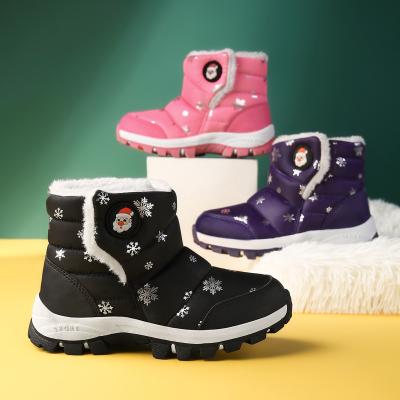 China Girls' Shoes Size 26-37 Winter Plush Snow Boots Waterproof Holiday Santa Boots Waterproof Christmas Children's Boots for sale