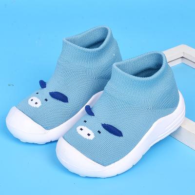 China Anti-odor Children's Cloth Knitting Shoes And Pig Baby Indoor Anti-skid Socks Shoes for sale