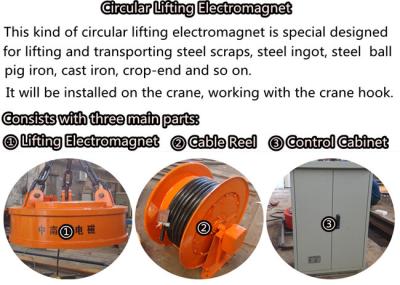 China Circular Lifting Electromagnet for Steel Scrap Lifting for sale