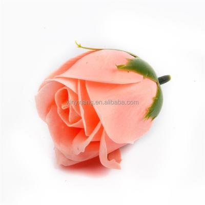 China Factory Wholesale Eco-friendly Pretty Soap Rose Head Romantic Wedding Valentine's Day Gift Decoration Family Banquet Clip Artificial Flower for sale