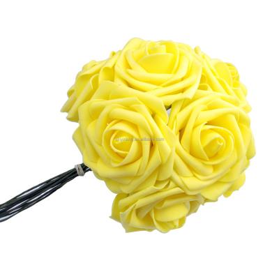 China Factory Wholesale Eco-friendly PE Artificial Foam Rose Bouquet Bridal Bouquets for Wedding Decor,Artificial Roses Flowers Bridal Bouquet for sale