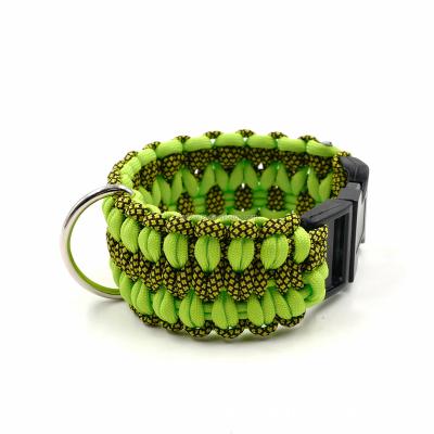 China Factory Custom 550 Rope Dog Collar Paracord Double Weave Custom Dog Collar, Custom Paracord Diamond Sanctified Weave Dog Collar for sale