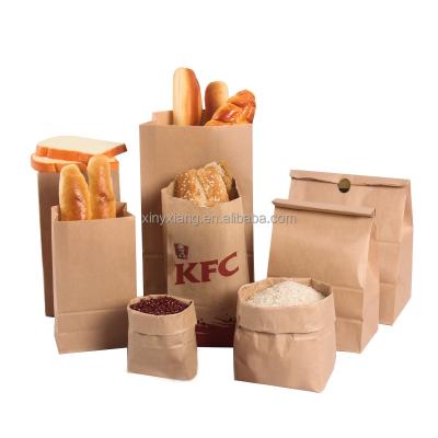 China Factory Biodegradable Customized Natural Kraft Paper Bags For Food Packaging, Plain Brown Paper Pouch, Craft Paper Bag Kraft Paper Bag for sale