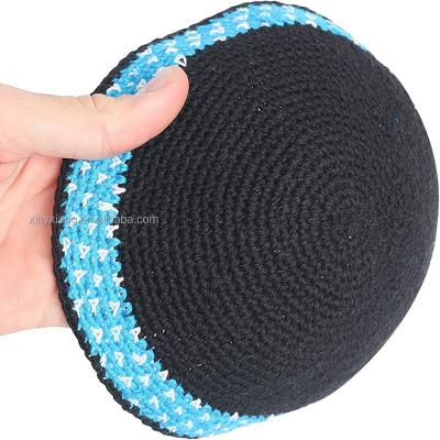 China Factory Custom Hand Knitted 100% Cotton Hand Knitted Kippah Hat For Men, Kippah Hats, Kippah For Men And Kid for sale