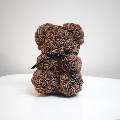 China Factory Custom Romantics Rose Bear Teddy Bear with Eternal Flowers for Romantic Valentine's Day Gift Wedding Party Decoration for sale