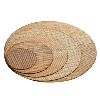 China Factory wholesale&custom sustainable hand - woven bamboo place mats and bamboo place rugs and Table runners, printed bamboo place mats and coasters for sale