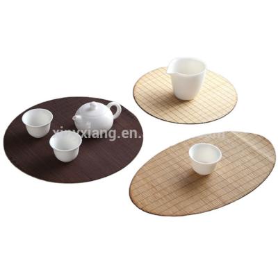 China Factory wholesale&custom viable natural dinner table woven bamboo place mat, hand weave round bamboo place mats and coaster for sale