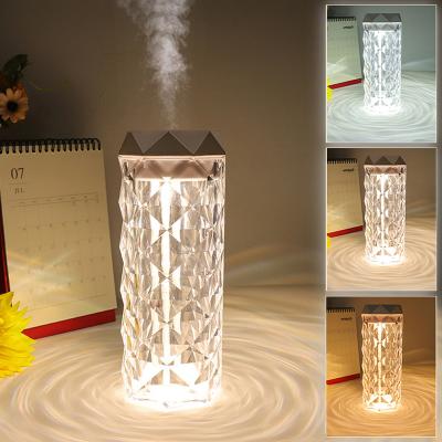 China Portable Ultrasonic Crystal Humidifier Mini Humidifiers Portable Ultrasonic Crystal Humidifier Aroma Essential Oil Diffuser Air USB Darkening Humidifier for sale