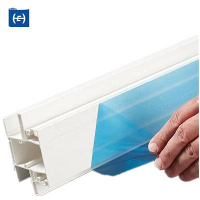 China Moisture Proof Blue Plastic Extrusion Profile Window Color UPVC Protective Film For Exterior Door And Temporary Window Protection for sale