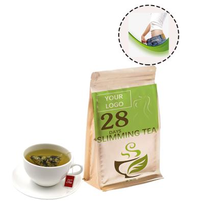 China Private Label Decaffeinated Herbal Tea 28 Days Diet Tea Driedroseteas Flat Belly Tea With Moringa for sale