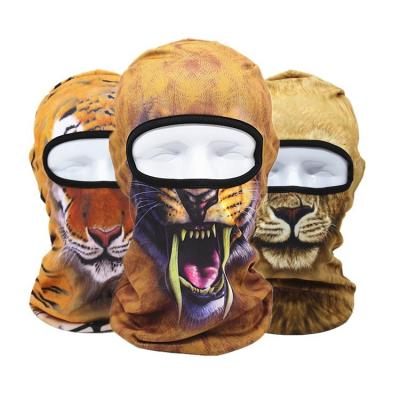 China Customized Cute Animal Breathable 3D Print Balaclava For Motorcycle Party Funny Decorate Hat Unisex Animal Covers Reusable Wind Mask Covers for sale