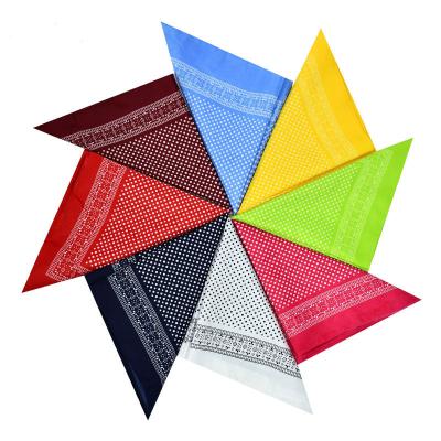 China Wholesale Fashion Square Bandana Polyester Handkerchief Floral Printing Muti-functional Fabric Printed Pocket Custom Square for sale