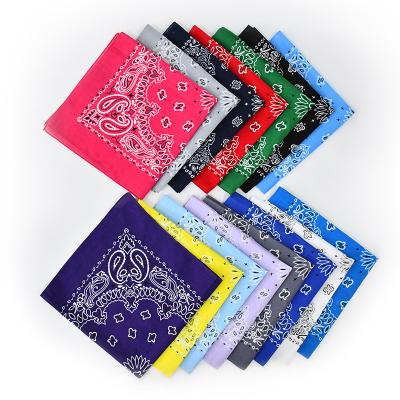 China High Quality Hot Sale Custom Cotton Fashion Custom Durag Logo Printed 100% Printed Bandana For Outdoor Sports Hip Hop Multifunctional Scarf for sale