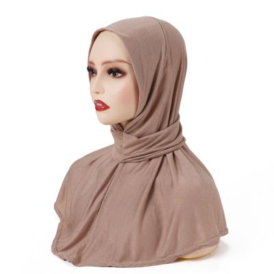 China Wholesale Modal Snap Scarf Hijab Hat Muslims Ready To Wear One Piece Hijabs Muslim Inner Hijab Under Scarf Elastic With Buttons for sale