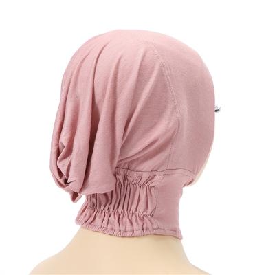 China Women Islam Muslim Warm Inner Hijabs Elastic Inner Hijab Hat Underscarf Undercap Cap Cotton Scarf Stretch Tank Top Elastic Inner Hats for sale