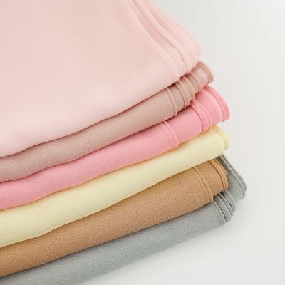 China New factory fashion wholesale polyester hijab women chiffon 80 colors plain chiffon hijab georgette ladies scarf muslim shawls and wraps for sale