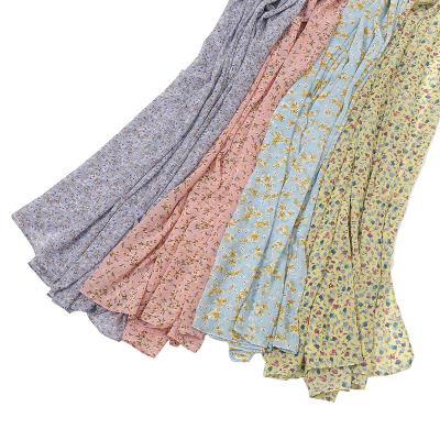 China High Quality Soft Scarf Malaysia Women Hijab Scarf Georgette Chiffon Floral Printing Classic Paisley Polyester for sale