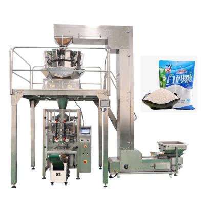 China Vertical food multihead granule 1kg automatic weighing salt rice sugar packaging machine for sale